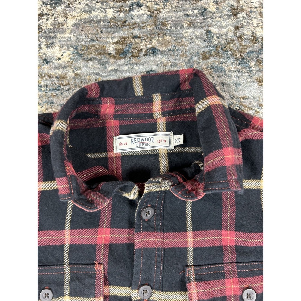 Redwood Creek Red & Black Buffalo Plaid Flannel Shirt - Size XS